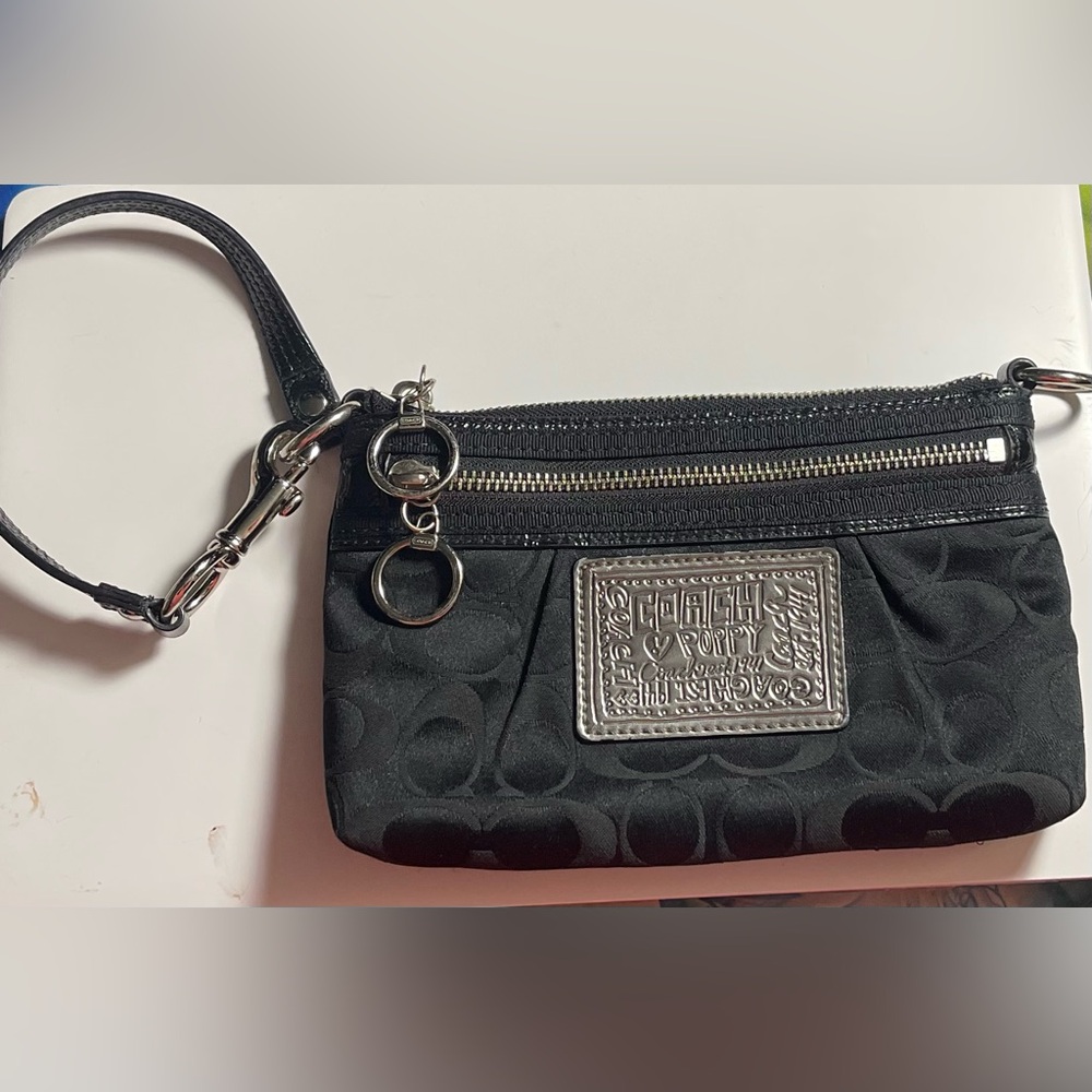 Coach Black and Silver Clutch